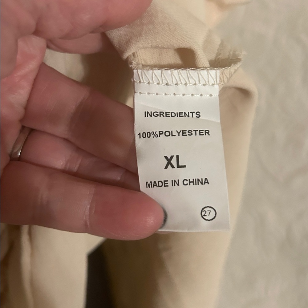 Cream Textured Blouse - Picture 3 of 3